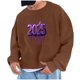 thumbnail image 1 of Sudadera sin capucha para hombre, sudadera con estampado del año 2025, jersey de cuello redondo, manga larga, para ejercicio, sin sombrero, abrigo, sudadera con capucha, blusa de poliéster para hombre, 1 of 4