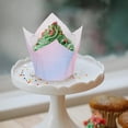 thumbnail image 6 of 100Pcs Tulip Cupcake Liners Baking Paper Cups Holders Greaseproof Muffin Cases Wrappers for Wedding Birthday Christmas Party Baby Shower Anniversaries All Festivals(Pink/Blue ), 6 of 8
