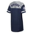 thumbnail image 3 of Girls Youth Outerstuff  Navy New York Yankees Big League Cheer V-Neck T-Shirt Dress, 3 of 3