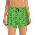 thumbnail image 2 of Goofa St Patrick's Day Printed Women 2 in 1 Running Shorts,Quick Dry Athletic Workout Shorts,High Waisted Athletic Shorts with Liner Pockets-Medium, 2 of 9