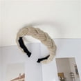 thumbnail image 5 of Diademas para mujer Diademas trenzadas Diadema de moda Accesorios para el cabello cruzados, Diadema beige Diadema ancha Suave, 5 of 5