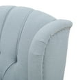 thumbnail image 3 of Noble House Bishop Fabric Pushback Recliner, Set of 2, Blue, 3 of 13