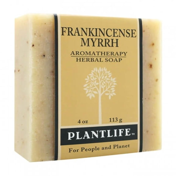 Jabón de barra de mirra de incienso Plantlife – Jabón hidratante y calmante para tu piel – Hecho a mano con ingredientes a base de plantas – Hecho en California barra de 4 oz