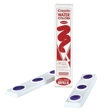 - Crayola Non-Toxic Semi-Moist Watercolor Paint Refill, Plastic Oval Pan, Violet, Pack Of 6