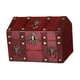 thumbnail image 4 of Cofre del tesoro, caja de almacenamiento de joyas, caja de baratijas de madera, caja organizadora de joyas, foto Rojo, 4 of 9