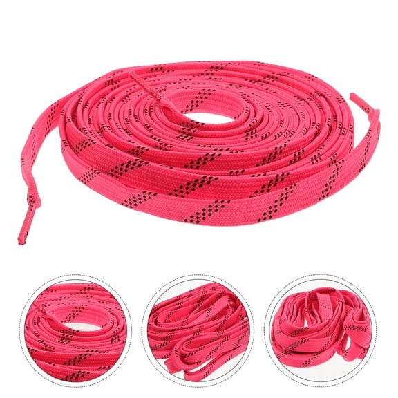 ELAYARD 1 Pair Roller Skate Waxed Laces Pink Fashion Durable Tip Polyester for Skating Enthusiasts