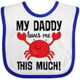 thumbnail image 3 of Inktastic Daddy Loves Me Childs Crab Boys or Girls Baby Bib, 3 of 4