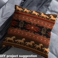thumbnail image 2 of Manfei Black Red Orange Sewing & Crafting Fabric (1 Yard), Dream Catcher Horse Home Decor Fabric by the Yard, Hippie BohoAztec DIY Fabric, 2 of 6