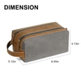 thumbnail image 6 of Mens Toiletry Travel Bag Hanging Dopp Kit Canvas Shaving Kit Toiletries Organizer for Grooming Travel Essentials, Gifts for Men & Women, Grey, 6 of 8
