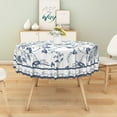 thumbnail image 5 of Lfeey Round Tablecloth, Polyester, Wipeable Oil-Resistant, Floral, 60 inches, 5 of 6