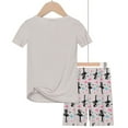 thumbnail image 4 of Toddler Girl Clothes Girls Outfits Cartoon Printed Cute Casual T Shirt Grid Shorts Sets for Kids Size 2-3T, 4 of 4