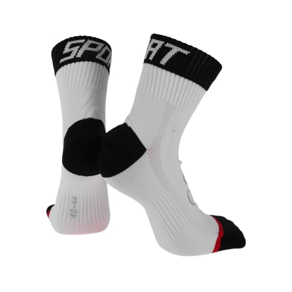 Cycling Socks Sweat-Absorbent,Anti-Friction l Outdoor Bike Socks White,Black Unsex 1 Pair Letter,Colorblocked