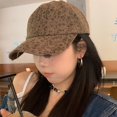 thumbnail image 3 of Byfri Leopard Print Baseball Cap Dark Brown Washed Distressed Cotton 55-60cm for Men Women Outdoor, 3 of 7