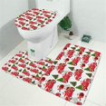 thumbnail image 2 of Red Christmas Car Pattern Bathroom Rugs Sets 3 Piece,Toilet Cover Set,Absorbent Non Slip Bathroom Mats Sets with U-Shaped Contour Rug Toilet Rug Set, 2 of 5