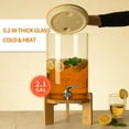 thumbnail image 5 of L'ÉPICÉA 1.3/2 Gallon Glass Drink Dispenser with Stand, 5/8 L Beverage Dispenser for Party, Stainless Spigot, 5 of 8