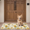 thumbnail image 4 of Beige Yellow Flower Pattern Door Rugs,Washable Non Slip Door Mats Indoor,Decorative Door Mats,Entry Mat Indoor for Entrance,Bedroom,Kitchen,Bathroom,16"x47", 4 of 6