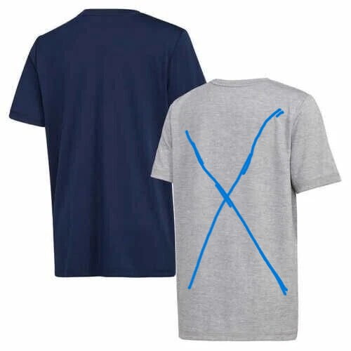 Adidas Youth Boy's 2-Pack Performance Tee, Navy Blue / Tee Blue, L (14/16)
