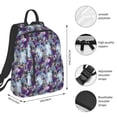 thumbnail image 2 of Honeii Purple Marble Texture Print Lightweight Backpacks,Carry on Backpack,Durable Backpack for School, Work & Travel, 2 of 7