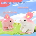 thumbnail image 4 of Juguete de conejito de peluche Hopearl Hopping Rabbit con orejas LED para niños, 4 of 7