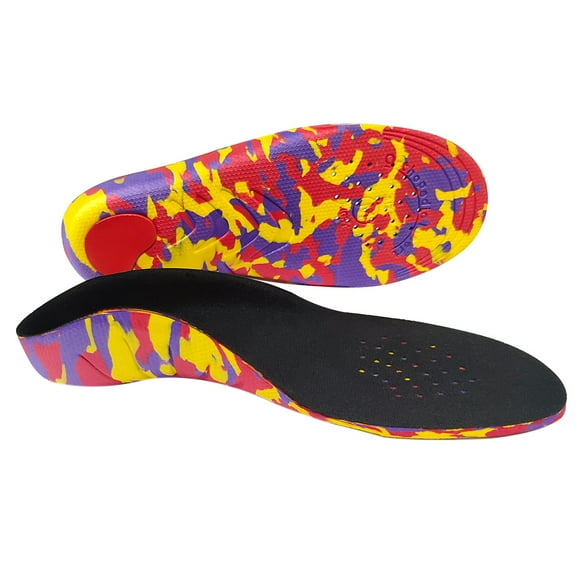 Pair Flat Foot Correction Insoles Heel Shockproof Light Elastic High Arch Support Breathable Cuttable Shoes Pad for OX-type Leg Men Women