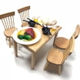 thumbnail image 3 of Tebru Miniature Furniture Model Chair Dollhouse Miniature Dining Furniture Wooden Chair Mini Furniture Doll Dining Room Decoration For 1:12 Doll House Accessory, 3 of 8