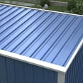 thumbnail image 2 of GangMei Metal Outdoor Storage Shed 4FT x 4FT, Steel Utility Tool Shed Storage House with Lockable Door, Metal Sheds Outdoor Storage for Backyard, Garden, Patio (Blue)(Lean-to), 2 of 8