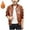 Brown, variant on Eltusu Boys Leather Jackets, Thermal Zipper Long Sleeve Windproof Winter Outerwear with Hoodie Brown Size 2-16 T