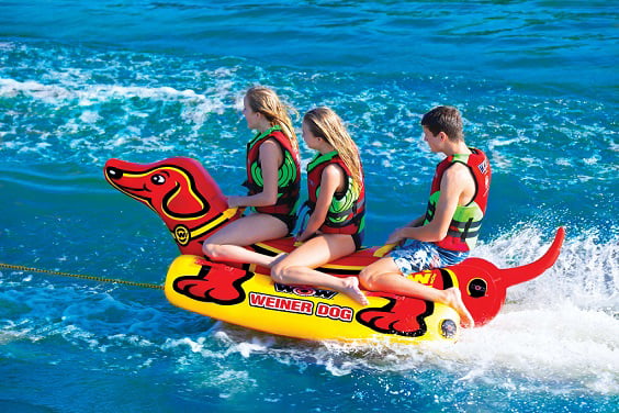 Water Boat Inflatable Tube Ski Float Towable Hotdog Raft Banana Boat 3 Rider 
