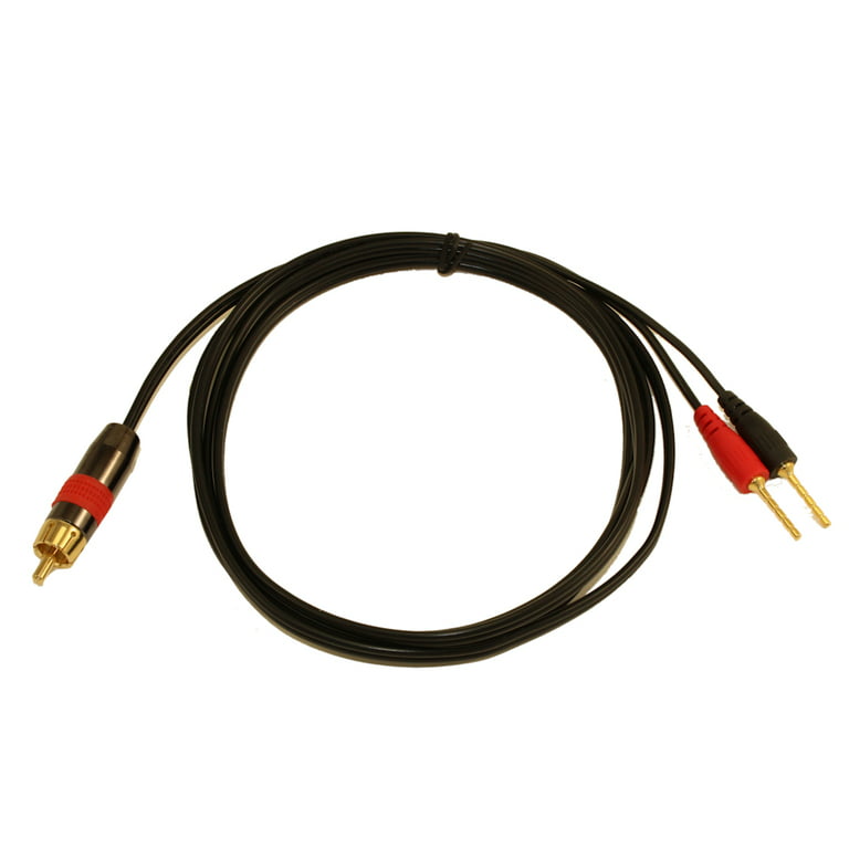 Cable RCA a altavoz, 18 AWG, 2 unidades, adaptador de enchufe