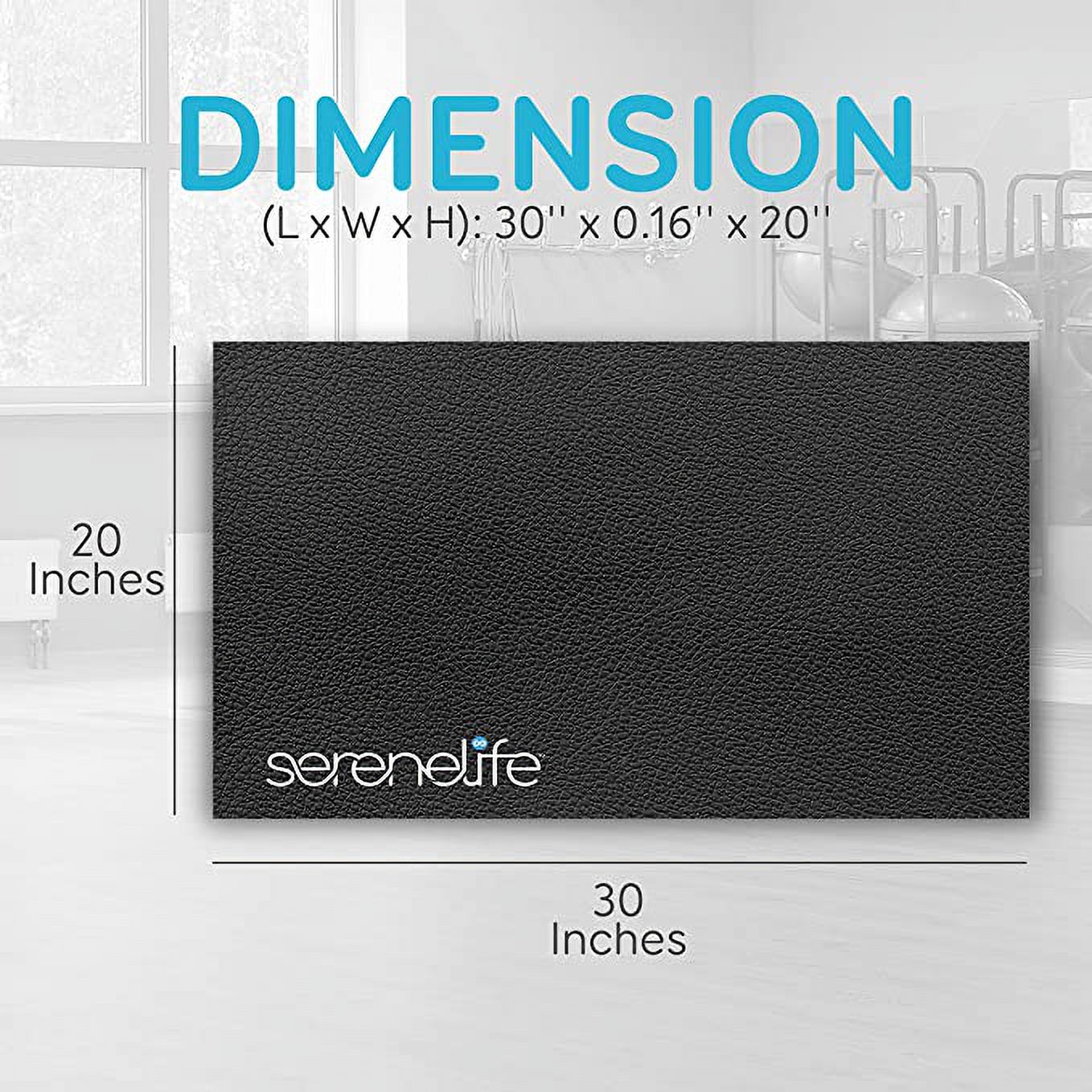 SereneLife Elliptical Fitness Exercise Equipment Mat Durable with Non-Slip Texture