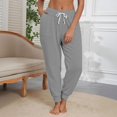 thumbnail image 6 of SRZYMJ Casual Corduroy Jogger Pants for Women Loose Elastic Waist Stretch Comfy Business Lounge Trousers with Pockets, 6 of 7