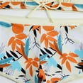 thumbnail image 3 of WREESH Womens Two Piece Swimsuit Halter Bikini Set Athletic Bathing Suits with Chest Pad Without Underwire Print Deep V High-Waisted Patchwork Swimming Trunks Split Swimsuit Yellow, 3 of 9