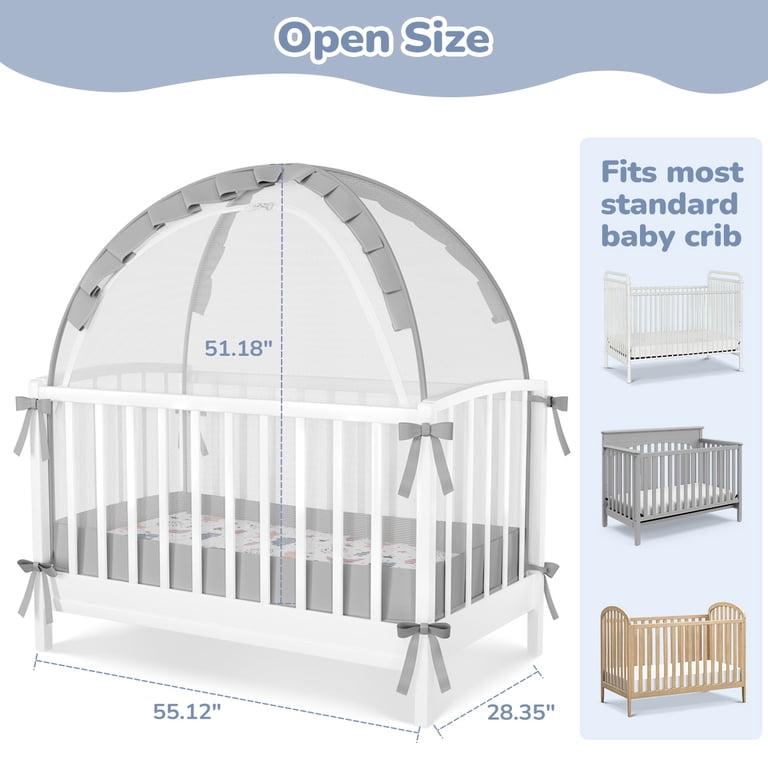 Caveen Pop-Up Crib Tent with Auto-Lock Zipper photo 7