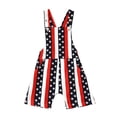 thumbnail image 4 of Striped Star Print Suspender Pants Kids Independence Day Themed Boys & Girls Pants Adjustable Straps Clothes, 4 of 4