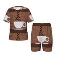 thumbnail image 1 of Balery Coffee Cafe Cup Conjunto de Pijama Infantil de Manga Corta con Estampado – Ropa de Dormir de Algodón Suave-4X-Large, 1 of 6