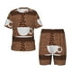thumbnail image 1 of Balery Coffee Cafe Cup Conjunto de Pijama Infantil de Manga Corta con Estampado – Ropa de Dormir de Algodón Suave-XX-Large, 1 of 6