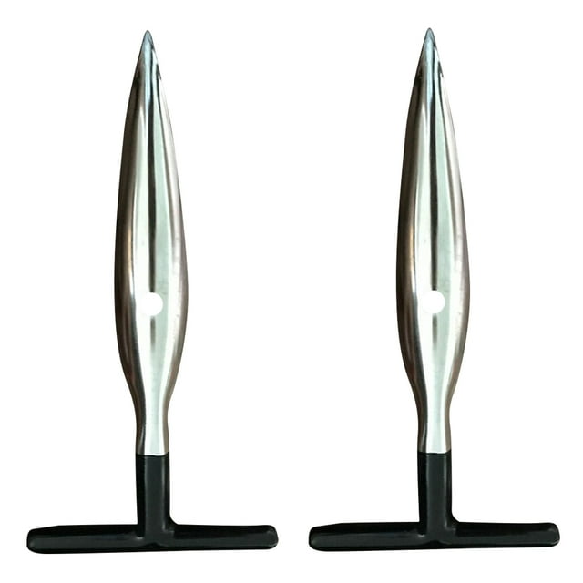 2pcs Stainless Steel Coconut Drill Tool Coconut Opener Kitchen Gadget for Home (Black + Silver)