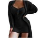 thumbnail image 2 of Puntoco Pijamas De Tres Trajes Informales De Manga Larga con Cintura Elástica Y Encaje Delgado A La Moda para Mujer Puntoco Puntoco-6727, 2 of 6