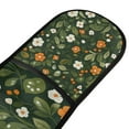 thumbnail image 4 of Yayeee Double Oven Mitt Kitchen Heat Resistant Baking 35" x7" Quilted Glove, Green Flowers Pattern, 4 of 6