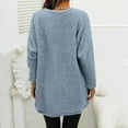 thumbnail image 3 of WILLBEST Fall Womens Tops Womens Winter Coat Loose Wool Jacket Long Sleeved with Pockets, 3 of 5