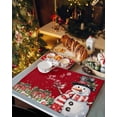 thumbnail image 2 of Let Snow Placemats Set of 2 Christmas Snowman Gifts Snowflakes Red Heat Insulation Washable Place Mats, Rustic Non-Slip Table Mats for Dining Table Party Kitchen Decor,13x19 Inch, 2 of 4