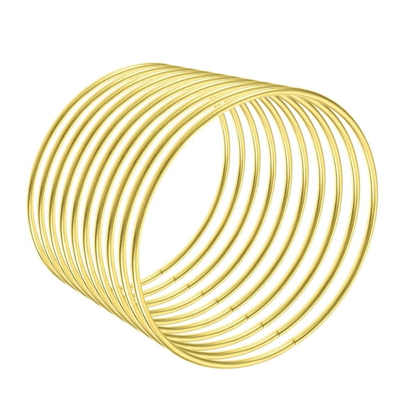 Uxcell 100mm(4") OD Metal Craft Hoops Rings Iron Gold Tone 10 Pack