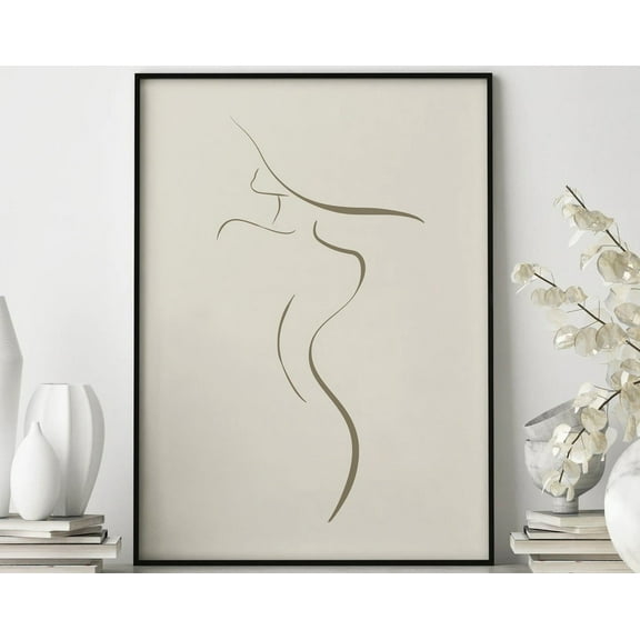 Woman Line Drawing Art Print Poster, Minimalist One Line Wall Home Decor, Female Print Poster, Modern Body Line Art, Wall Decor Wall Art, Modern Wall Decor, 8x12 UNFRAMED