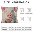 thumbnail image 5 of PHYHOO Pillow Covers Abstract Adorable Funny Animal Pig Throw Pillow Covers  Linen Square Pillowcase Cushion Cover for Home Sofa Couch Car Decoration (Pig Head) White, 5 of 5