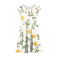 thumbnail image 4 of Girls Spring Easter Dress Long Midi Floral Print Dress Cute Flowy A-Line Dress for Youth Girls Size 4-15 Years, 4 of 5