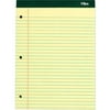 TOPS Perforated 3 Hole Punched Ruled Docket Legal Pads - 100 Sheets - Double Stitched - 0.34" Ruled - 16 lb Basis Weight