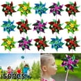 thumbnail image 6 of Tcwhniev 50 Pcs Plastic Rainbow Windmill Colorful Party DIY Pinwheels Set for Kids Toy Garden Lawn Decor,Fun Carnival Toy, 6 of 11