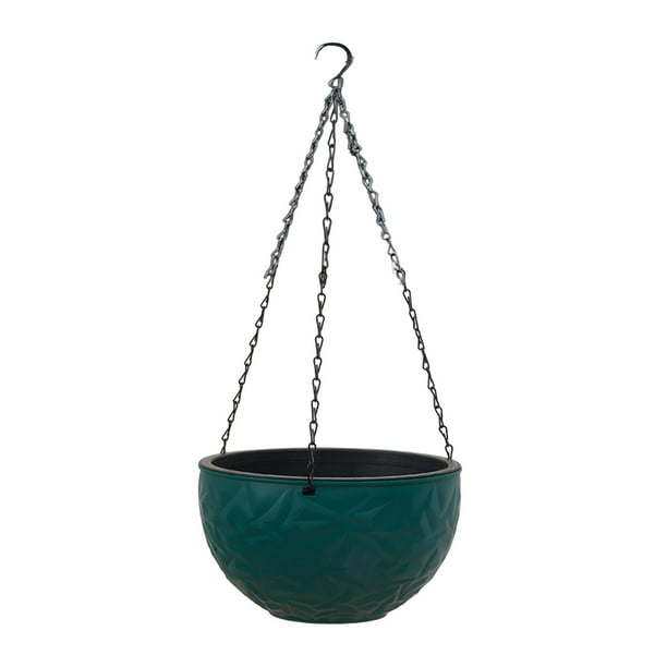 Maceta colgante con autorriego, diseño moderno, multifuncional, para jardinería. Verde