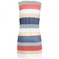 thumbnail image 3 of Jophufed Women Casual V-Neck Short Sleeve Bandage Pocket Stripe Printing Loose Tank Petite Sundresses Cute Dress, 3 of 5