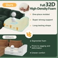 thumbnail image 4 of 80.3'' Plush Comfy Cloud Couch in Velvet Fabric, Boneless Couch Loveseat for Small Spaces, Green, 4 of 11